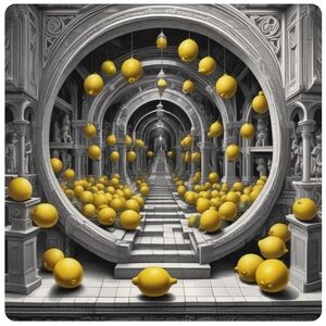 Surreal Lemon Art Print